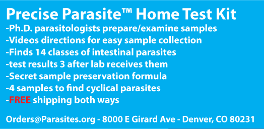 Home parasite stool test kit for intestinal parasites (for humans